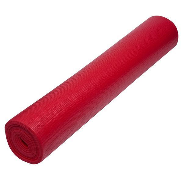Килимок для йоги та фітнесу 1730х610х4 мм PVC колір червоний IV-4314R фото