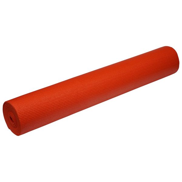 Килимок для йоги та фітнесу 1730х610х4 мм PVC колір помаранчевий IV-4321Y фото