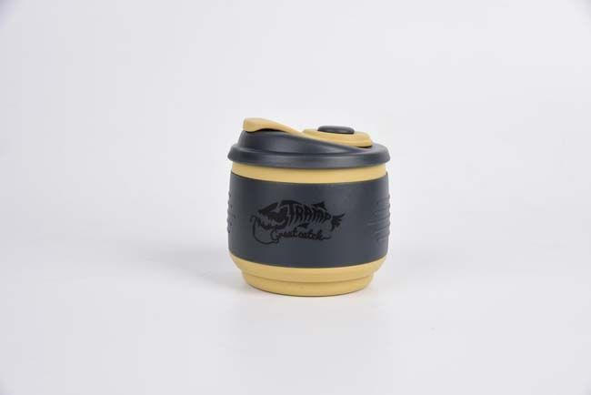 Горнятко складане силіконовеTramp з кришкою 350ml, чорне TRC-082-black фото