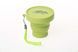 Стакан складаний силіконовий Tramp з кришкою 180ml, зелений TRC-083-olive фото 1