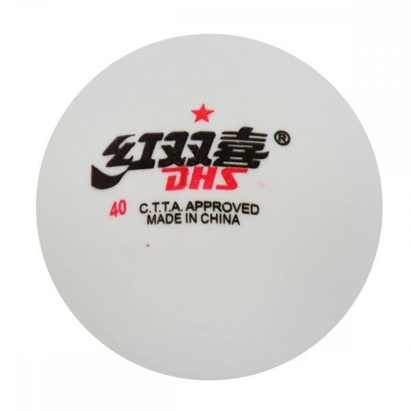 М'ячі для настільного тенісу DHS 1 star, упаковка 6 шт. СН001-01 фото