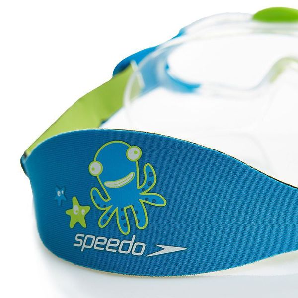 Очки для плавания Speedo SEA SQUAD MASK JU синий, зеленый ребенок OSFM 8-087638029 фото