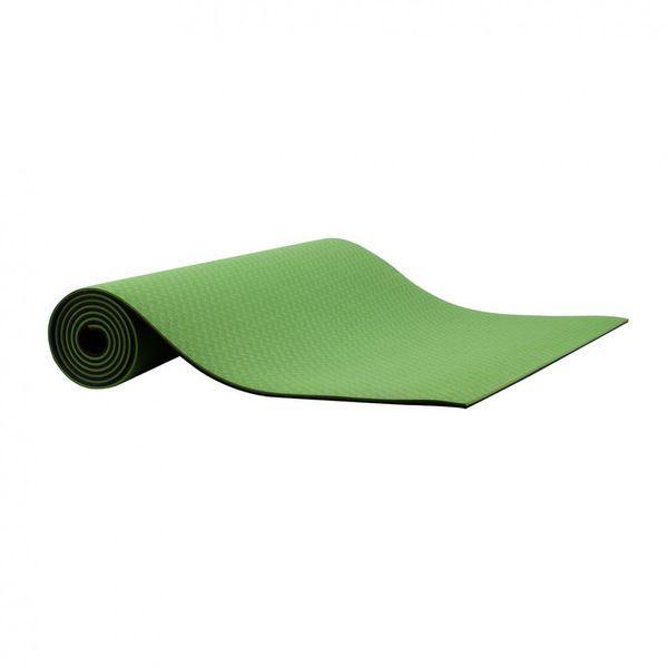 Килимок для йоги та фітнесу IVN 1830*610*6 мм TPE колір зелено-чорний IV-4413GB фото