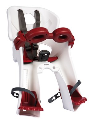 Сидіння пер. Bellelli Freccia Standart B-fix до 15кг, біле з червоною підкладкою SAD-14-44 фото