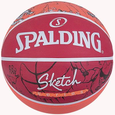 Мяч баскетбольный Spalding Sketch Drible красный 84381Z фото