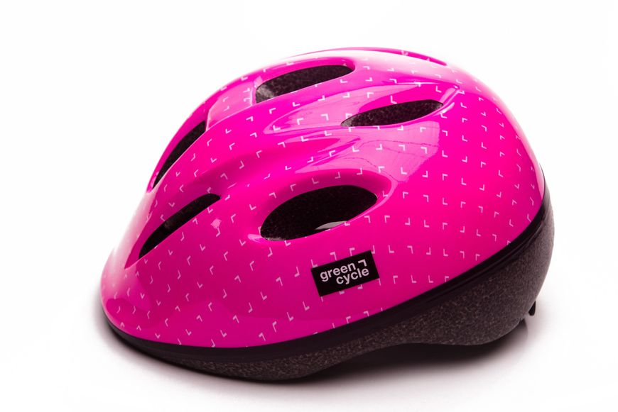 Шлем детский Green Cycle MIA размер 48-52см розово-белый лак HEL-29-59 фото