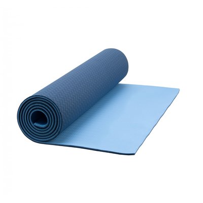 Килимок для йоги та фітнесу IVN 1830*610*6 мм TPE колір синьо-блакитний IV-4437BLB фото