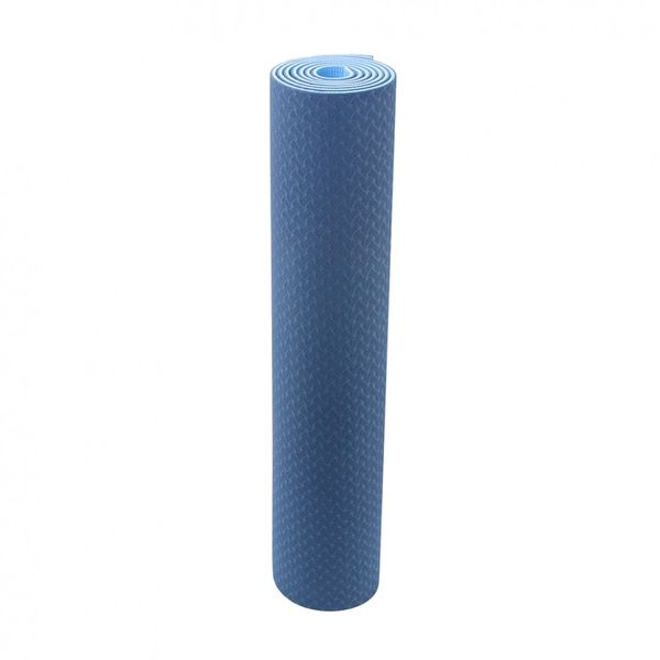 Килимок для йоги та фітнесу IVN 1830*610*6 мм TPE колір синьо-блакитний IV-4437BLB фото