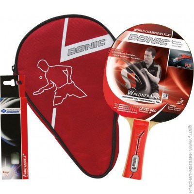 Набір для настільного тенісу Donic Waldner 600 Gift set (ракетка+чохол+3м'яча) 788481 фото