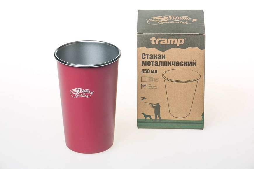 Стакан металлический Tramp (450мл) красный TRC-099 TRC-099-red фото