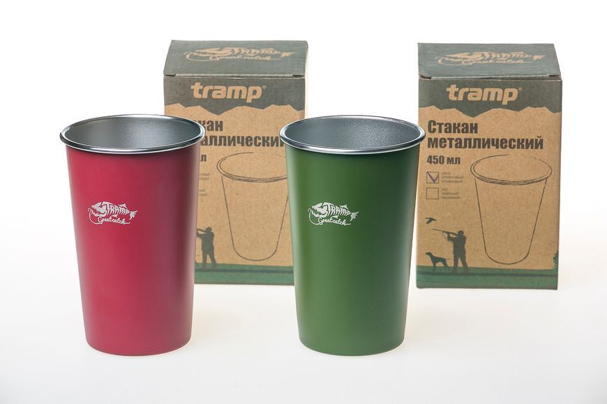 Стакан металлический Tramp (450мл) красный TRC-099 TRC-099-red фото