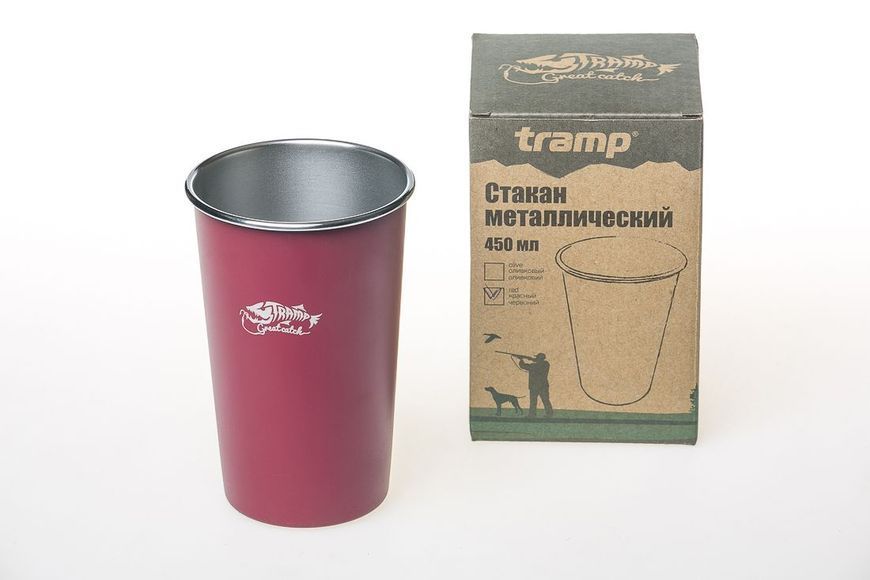 Стакан металлический Tramp (450мл) красный TRC-099 TRC-099-red фото