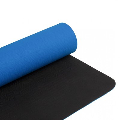 Килимок IVN для йоги та фітнесу синьо-чорний 1850х550х5мм EVA IV-EV7643BB фото