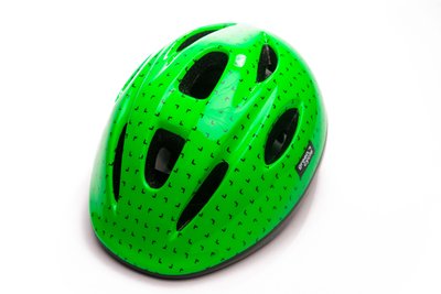 Шолом дитячий Green Cycle FLASH розмір 50-54см зелено-чорний лак HEL-14-15 фото