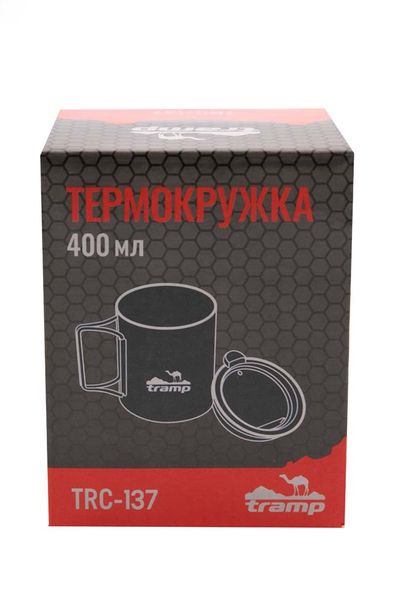 Термокружка TRAMP со складными ручками и поилкой 400мл теракота TRC-137.17 фото