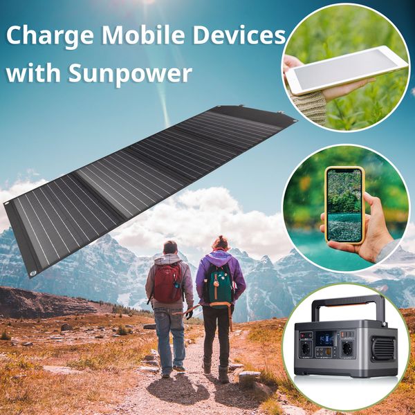 Портативний зарядний пристрій сонячна панель Bresser Mobile Solar Charger 120 Watt USB DC (3810070) 4007922074627 фото
