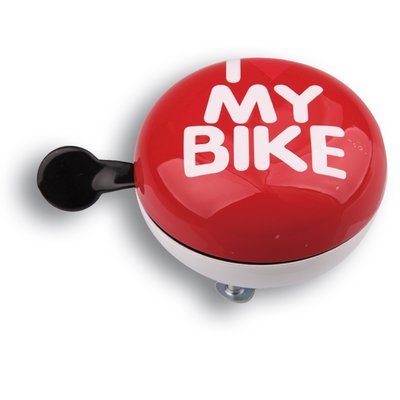 Динг-Донг Green Cycle GBL-458 I love my bike диаметр 80мм красный BEL-53-21 фото