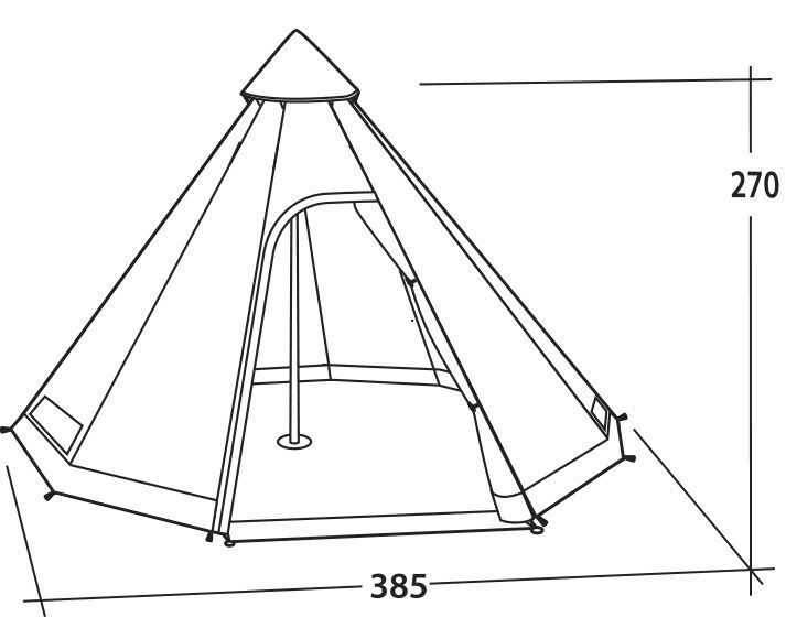 Намет восьмимісний Easy Camp Moonlight Tipi Grey (120381) 929575 фото