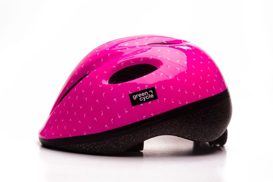 Шлем детский Green Cycle MIA размер 50-54см розово-белый лак HEL-08-02 фото