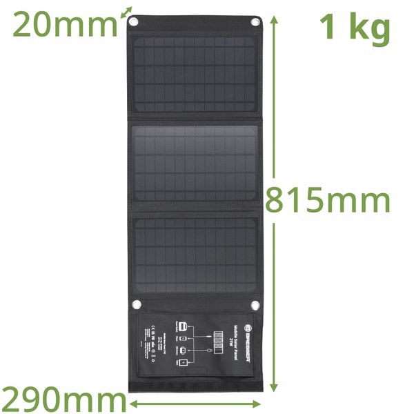 Портативний зарядний пристрій сонячна панель Bresser Mobile Solar Charger 60 Watt USB DC (3810050) 4007922074597 фото