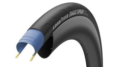 Покрышка 700x25C (25-622) GoodYear EAGLE Sport tube type, folding, black, 60tpi TIR-01-71 фото
